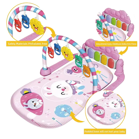 Babygym & Lekmatta med Pedalpiano – Stimulerande lek för bebisar